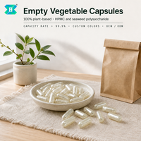 Capsules végétales vides coquilles de capsules dures végétaliennes HPMC algues à base de plantes dérivées