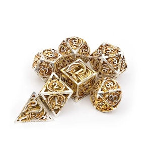 Conjunto Colecionável de Jogo de Tabuleiro em Metal com <span class=keywords><strong>Design</strong></span> de Dragão Branco Dourado, Brinquedo Promocional para Presente - Product Image 3