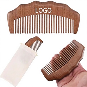 Peigne en bambou miniature écologique professionnel avec logo personnalisé, soin des cheveux naturel pour femmes enceintes, jeunes mamans, usage domestique tendance - Product Image 2