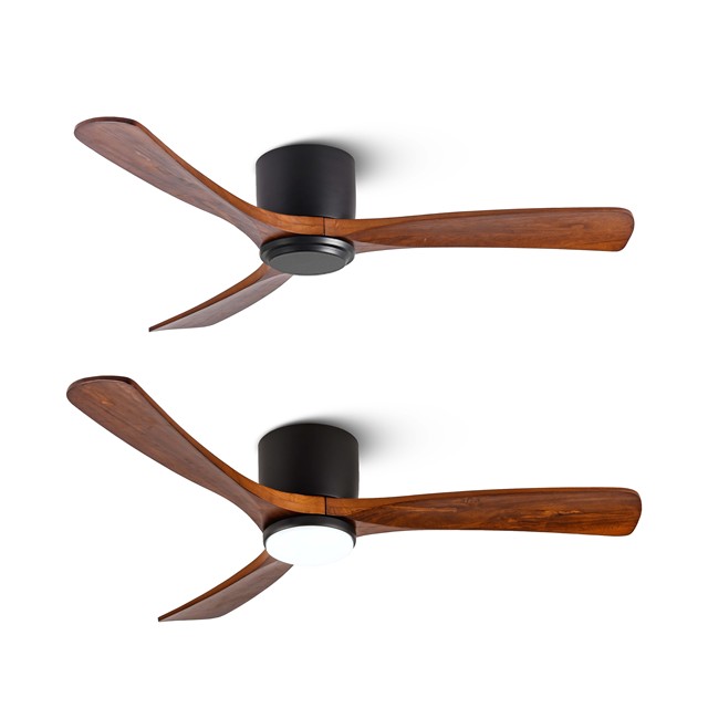 SAA Approved Nordic Designer Solid Wood Low Profile Ceiling Fan for Australia Market