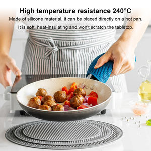 Ensemble de 3 dessous-de-plat en silicone anti-dérapant et résistant à la chaleur, imperméable et isolant thermiquement - Product Image 3