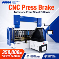 Presse plieuse électro-hydraulique CNC ADH avec guide d'alimentation avant pour la fabrication de tôles, machine de pliage automatique