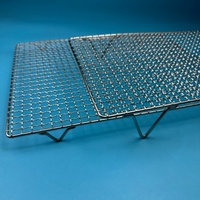 Grille de cuisson BBQ robuste en acier inoxydable 304 de 1,4 mm, anti-rouille, portable, avec poignée et bac à cendres pour usage commercial en cuisine