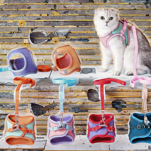 Harness Hewan Peliharaan yang Dapat Disesuaikan, Ramah Lingkungan, dari Kulit, Silikon, PU, dan Karet, Sederhana, Modis, Nyaman, untuk Anjing Hewan Kecil - Product Image 3