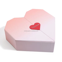 Boîte d'emballage en forme de cœur, boîte cadeau personnalisée en forme de cœur, design en carton durable pour la fête des mères et les cadeaux pour femmes