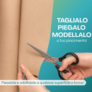Rotolo di Cartone Ondulato Protettivo Largo 100 Cm, 46 Metri per Protezione Pavimenti e Mascheratura - Product Image 3
