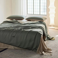 Parure de lit quatre pièces moderne et respirante, résistante à l'eau, ultra-fine, pour l'été, avec imprimé réactif et écologique