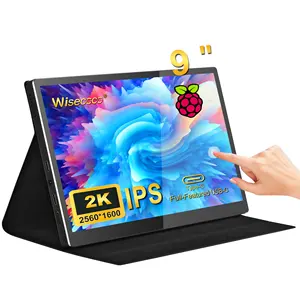 Pantalla de publicidad LCD de 8,9 pulgadas, monitores portátiles, pantalla táctil IPS de 2K, módulo de PC, segundo monitor, Cable de función completa, cable de TYPE-C