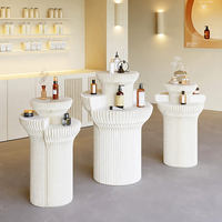 Colonnes de présentation pliables en accordéon à trois niveaux et trois étages, en papier kraft plissé, pour décorations de fête