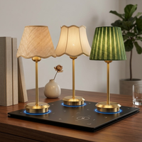 Lampe de table vintage sans fil rechargeable de luxe, style rétro, pour événements de mariage, avec chargeur multiple intégré