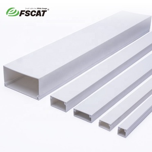 Fscat การเดินสายไฟพีวีซีมีกาวในตัวท่อลวดตกแต่งสี่เหลี่ยมสำหรับการจัดการสายในร่ม V-0 UL94 (สีขาว) - Product Image 6