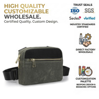 Sac bandoulière en toile personnalisé - Léger et durable, avec logo, idéal pour le quotidien et les voyages, BSCI OEM ODM