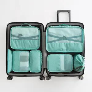 新款时尚箱包收纳器高品质防水7件旅行袋包装立方体