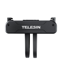 Adaptateur magnétique à deux griffes Telesin pour caméras Osmo Action 5/4/3, alliage d'aluminium noir
