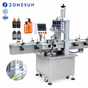 ZONESUN ZS-XG16 pompe à gâchette linéaire entièrement automatique en plastique PET bouchons de bouteilles de pulvérisation ronds vissage Machines de capsulage - Product Image 1