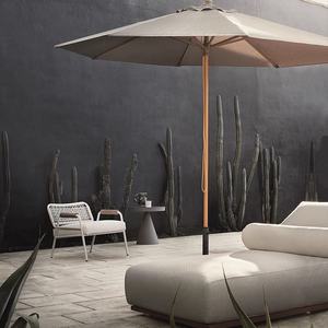 Tumbonas de Teca para Exteriores, Diseño Nórdico Europeo, Cojín de Espuma de Alta Elasticidad Impermeable para Patio, Villa, Piscina, Jardín - Product Image 4