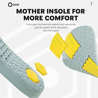 Semelles intérieures souples et élastiques, coussinets absorbants les chocs, en PU haute densité, durables, à bord festonné, pour chaussures de course
