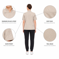Veste de chef moderne en coton et polyester, manches courtes, uniforme de chef pour hôtel, restauration, boulangerie, plusieurs couleurs, OEM