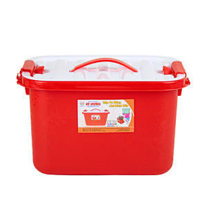 Récipient de stockage en plastique de haute qualité de 12L avec couvercle et poignée sécurisés, idéal pour l'organisation de la maison et la vente directe d'usine - Product Image 2