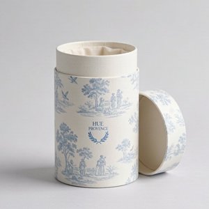 Emballage de luxe en tube de papier pour bougies, boîte cylindrique ronde personnalisée pour bougies parfumées et parfums d'intérieur, fabricant sur mesure - Product Image 1