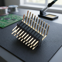 Connecteurs à fibres optiques Ariba Technology de haute qualité 2.5H, pas de 2.54 mm, connecteur DIP à angle droit, 2 rangées, finition contact or
