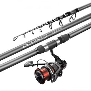 Thủy Triều Chất lượng cao 2.4-5.4m lure trọng lượng Telescopic Rock câu cá cực cá hồi Rod lớn cá dài đúc sợi carbon đúc Rod - Product Image 1