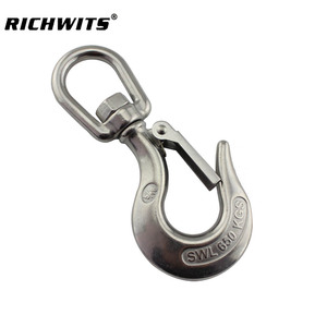 Anneau de levage en acier inoxydable 3/16 pouces <span class=keywords><strong>avec</strong></span> loquet de sécurité pivotant pour grue - Product Image 4