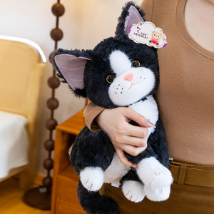 Peluche de <span class=keywords><strong>Gato</strong></span> Realista Kawaii, Juguete de Peluche Suave de Algodón PP, Muñeco de Animal para Venta al por Mayor y Menor, Decoración del Hogar y Regalo de Cumpleaños para Amantes de los Gatos y Niños - Product Image 4