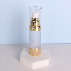 Factory direct sales wholesale of 15ml, 30ml, 50ml and other sizes, gold and silver vacuum <b>bottles</b> with imitation electroplated - Product Image 4