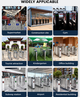 Tourniquet moderne automatique à vitesse rapide avec lecteur de code RFID et QR pour les aéroports et l'accès aux bâtiments publics