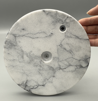 Support de mouchoirs en papier en marbre naturel et durable, multifonctionnel, avec base colonne, personnalisable pour hôtels et cuisines - Vente en gros