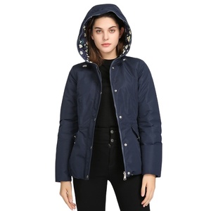 Manteau d'hiver double face pour <span class=keywords><strong>femme</strong></span>, à <span class=keywords><strong>capuche</strong></span>, léger, personnalisé, grande taille, - Product Image 3