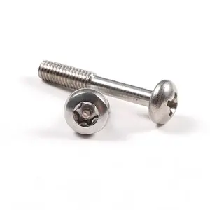 Stainless Steel Pin Torx Dome Button Head Tamper Resistant Half Thread Triangle Socket Security Screw