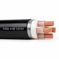Câble d'alimentation blindé en acier avec conducteur en cuivre 4 brins XLPE PVC 0,6/1KV pour câblage souterrain, construction de bâtiments 4*95mm2