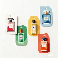 Désodorisants suspendus pour voiture 2025 en papier coton, forme bouteille de parfum personnalisée, parfum longue durée pour rétroviseur