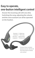 Casque à conduction osseuse transfrontalier ES-868 à crochet d'oreille, étanche IPX7, récompensé par le Red Dot Award, en silicone, 8 Go, pour la course 5.4