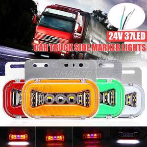 10 pièces 24V 37 LED Feux de position latéraux pour voiture et camion, Feux extérieurs de signalisation, Feux arrière d'avertissement pour remorque et poids lourd - Product Image 6