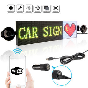 Nouveau produit Écran de bande LED P4 couleur pleine pour voiture Écran d'expression de la fenêtre arrière de la voiture Écran de sous-titres Écran publicitaire Alimentation USB - Product Image 2