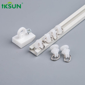 IKSUN 19ft salle <span class=keywords><strong>de</strong></span> bain étagère placard Silding <span class=keywords><strong>sans</strong></span> perçage monté collant auto-adhésif tringles à rideaux pistes - Product Image 4