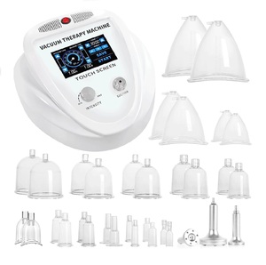 Machine <span class=keywords><strong>de</strong></span> thérapie sous vide avec ensemble <span class=keywords><strong>de</strong></span> ventouses à l'arrière 0-70 Cmgh avec 24 ventouses et 3 têtes Guasha en métal - Product Image 1