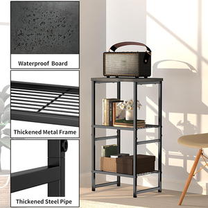 Soporte <span class=keywords><strong>para</strong></span> Impresora JH-Mech, Estante de 3 Niveles <span class=keywords><strong>para</strong></span> Impresora y Fax, Soporte de Almacenamiento <span class=keywords><strong>para</strong></span> Impresora de Acero al Carbono Negro - Product Image 3