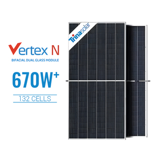 Trina celle 132 solari bimial doppio vetro PV modulo 675W 680W 685W 690W 695W 700W pannelli solari Stock - Product Image 1