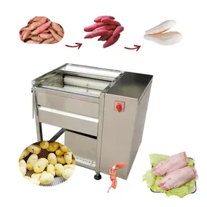 Gıda mağazaları için sanayi kullanımı patates yıkama zencefil soyma makinesi