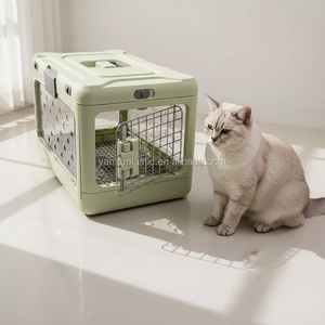 Jaula de Viaje <span class=keywords><strong>Plegable</strong></span> para Mascotas, Ahorra Espacio, con Múltiples Puertas y Ventilación, Transportín <span class=keywords><strong>Plegable</strong></span> para Perros y Gatos, para Transporte al Aire Libre - Product Image 2