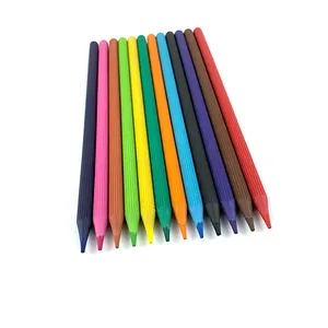 Crayons à dessin Crayons de couleur en plastique en forme de fleur de 7 pouces avec 12 PCS