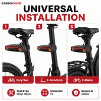 Feu arrière pour trottinette électrique Carbonrevo, haute luminosité, ajustement parfait, installation facile pour la conduite quotidienne