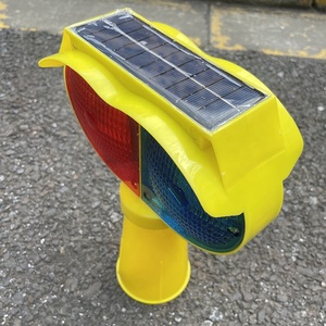 Đèn cảnh báo nón giao thông năng lượng mặt trời màu đỏ và xanh - Product Image 5