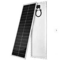Panneau solaire monocristallin rigide long et étroit, module PV mince 12V 18V pour camping-car, caravane, bateau, yacht, auvent solaire, animaux de compagnie