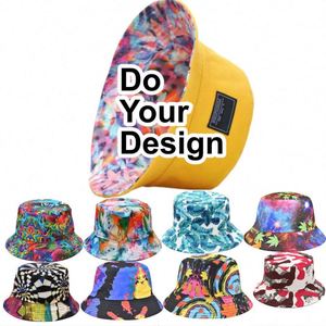 Sombrero de Pescador Personalizado de Dibujos Animados, Casual, para Ciclismo, Protección Solar, Reversible, de Secado Rápido, Lona 100% Algodón, Sublimación de Alta Calidad, Unisex - Product Image 1