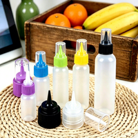 Bouchon torsadé coloré de 24 mm pour bouteille de condiment à presser, bouteilles de condiment en plastique à presser avec couvercles à visser